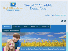 Tablet Screenshot of bayhilldentalcare.com